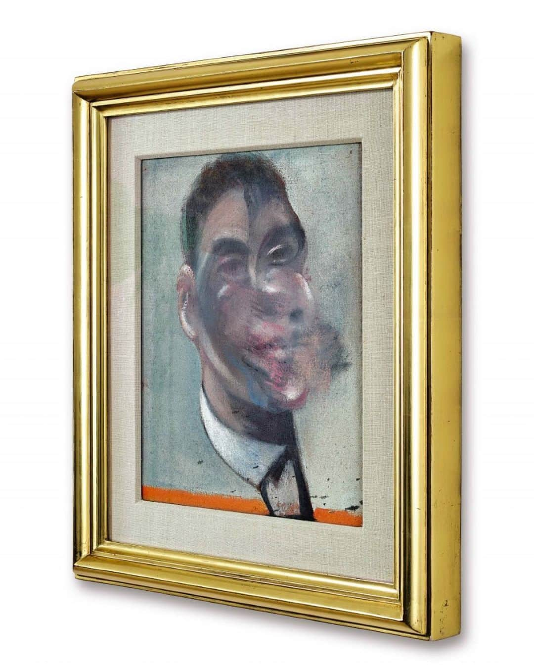 サザビーズさんのインスタグラム写真 - (サザビーズInstagram)「Francis Bacon's Study for a Portrait began as a picture-within-a-picture – as a framed head nailed to a wall of cadmium orange, a prominent color in Bacon’s 1980s works as well as in the 1944 Crucifixion triptych. When Bacon repurposed the original piece into the present format, he retained a strip of cadmium orange at the bottom. The vibrant yet calm palette takes on an independence of its own: the vitality of the interaction between colors, particularly the orange and the turquoise create momentum in the background that highlights the figure and adds to the impact of the single head. The physiognomy bears a striking resemblance to that of the dapper John Edwards, Bacon's close friend and companion for many years. The first acknowledged depiction of Edwards was not to come until 1980, and perhaps this work painted a year earlier can be viewed as an inaugural foray into the important suite of paintings done in tribute to his friend. Superbly combining both a dazzling display of painterly bravura and a multi-layered psychological intensity, Study for a Portrait exemplifies the salient features of Francis Bacon's tremendous output.⠀ ⠀ Francis Bacon⠀ Study for a Portrait⠀ 1979⠀ oil on canvas⠀ 35.4 by 30.5 cm.  13⅞ by 12 in.⠀ Est. HK$ 28,000,000-38,000,000 /⠀ US$ 3,620,000-4,910,000⠀  Contemporary Art Evening Sale 6 October 7pm HKT, Hong Kong⠀ #francisbacon #sothebyscontemporary #sothebyshongkong」9月28日 14時42分 - sothebys