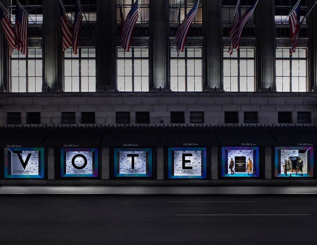 Saks Fifth Avenueさんのインスタグラム写真 - (Saks Fifth AvenueInstagram)「Are you registered to vote? You can register, check your voter status and request an absentee ballot at our NY Flagship on the 2nd floor. Want to register online? Visit saks.com/registertovote for details. Now through Friday, 10/9.」9月29日 0時33分 - saks