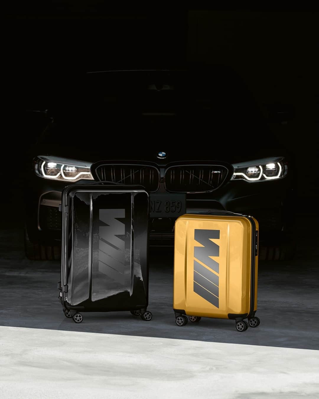 BMWのインスタグラム：「Think big, pack smart, travel light.  The BMW M Trolley and BMW M Suitcase.  #MyBMWLifestyle #BMW #BMWMCollection」
