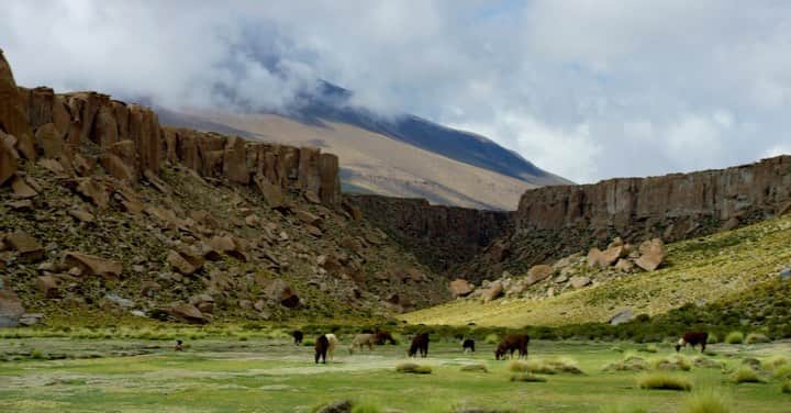 ナーレ・フッカタイバルのインスタグラム：「Unforgettable times in the Argentinian altiplano. Lots of rock. Bright colors. Thin air. Altitude sickness. Hot Springs. Llamas. Wind. Check the full video (link in bio)  @mindframecinema @mlloyd8   @blackdiamond」