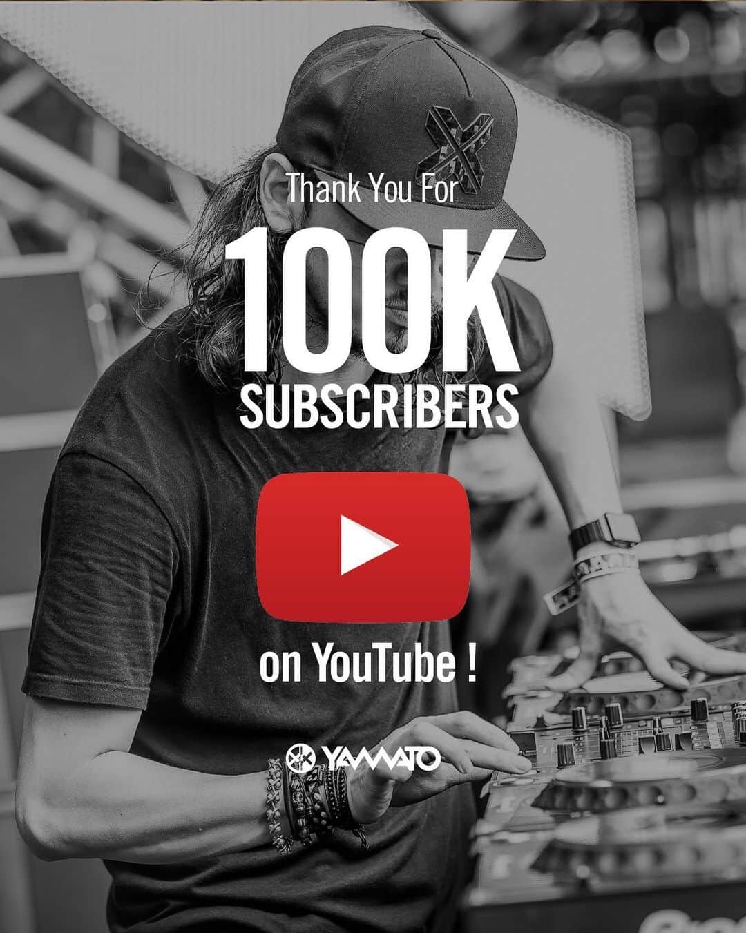 Yamatoさんのインスタグラム写真 - (YamatoInstagram)「Thank you for 100K subscribers on YouTube! YouTubeチャンネル登録者数10万人ありがとうございます！」9月28日 20時09分 - yamatodj