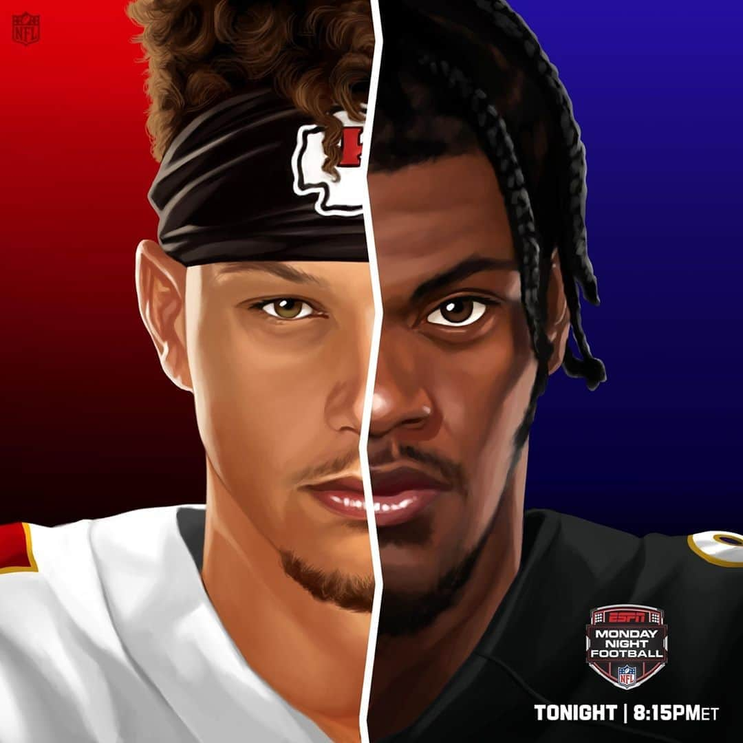 NFLさんのインスタグラム写真 - (NFLInstagram)「2018 MVP vs. 2019 MVP... TONIGHT! 🙌⁣ ⁣ 📺: #KCvsBAL -- TONIGHT 8:15pm ET on ESPN⁣ 📱: NFL app // Yahoo Sports app」9月28日 21時30分 - nfl