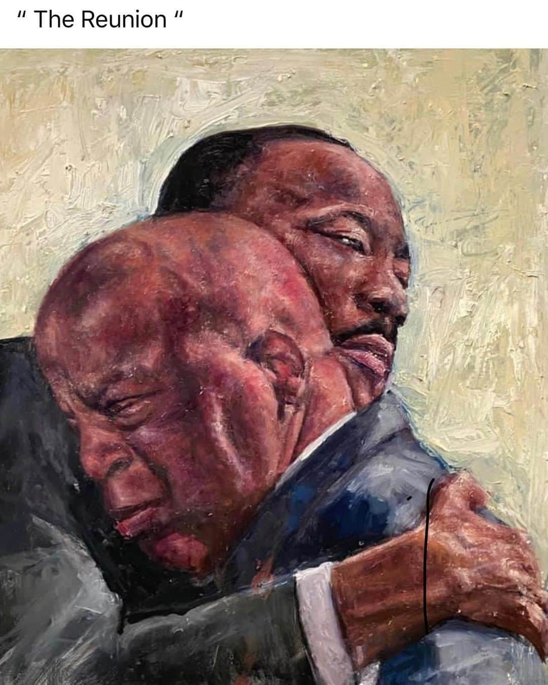 レイ・アレンのインスタグラム：「Check out my brother @alonzoadamsart he is a really talented brother. I have a few of his pieces and I am always looking to add more. #thereunion #johnlewis #martinlutherking」