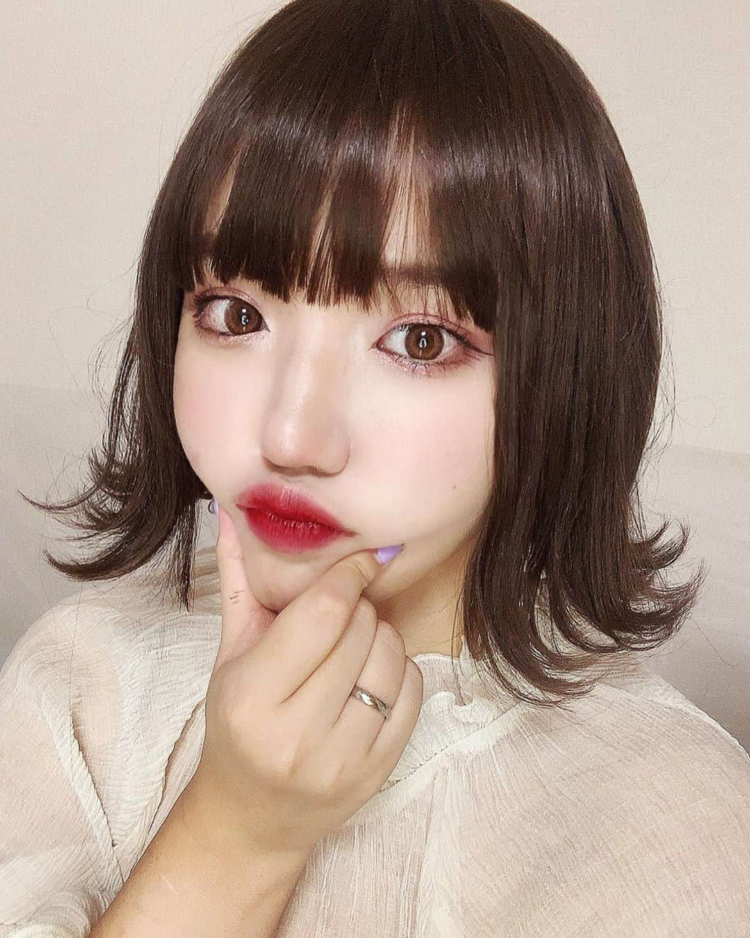 すうれろさんのインスタグラム写真 - (すうれろInstagram)「リネアストリアさんのアメリボブ💇‍♀✂顔周りに綺麗に密着して顔デカにならないんだよ〜✨今日もお疲れ様でした😌」9月28日 22時27分 - suurero