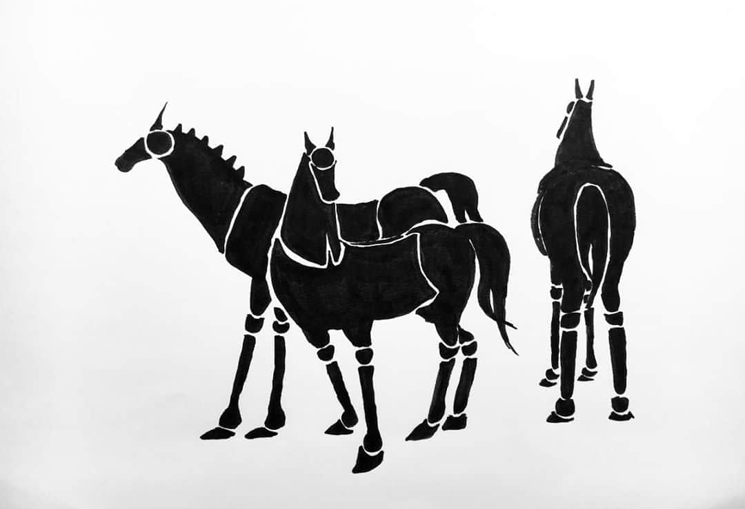 LiLi （矢野り々子）さんのインスタグラム写真 - (LiLi （矢野り々子）Instagram)「black horses  lili 13yrs old  #black #horses #矢野り々子」9月28日 22時21分 - liliko.y