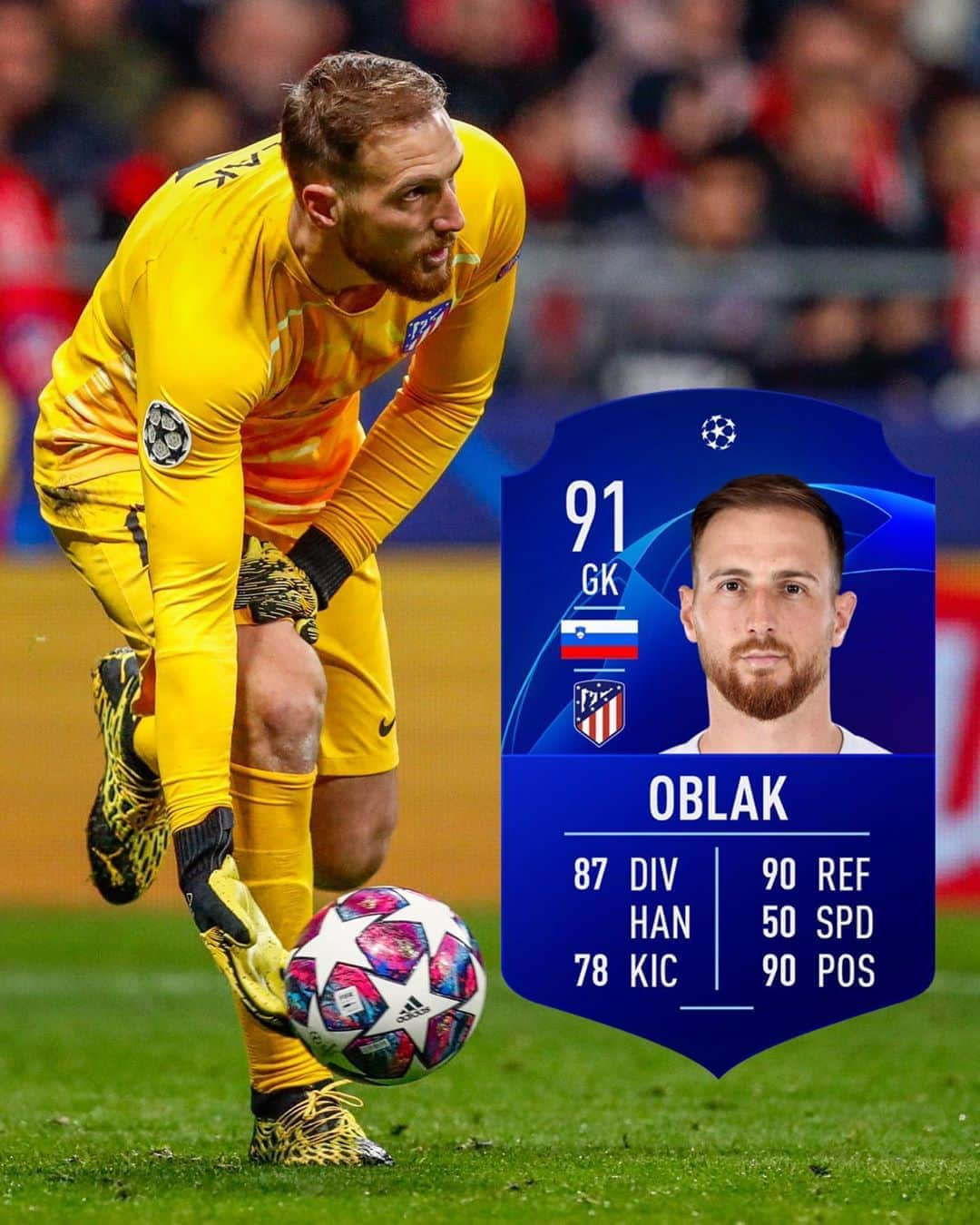 UEFAチャンピオンズリーグさんのインスタグラム写真 - (UEFAチャンピオンズリーグInstagram)「🧤 Fill in Oblak’s missing stat 👇👇👇  #FIFA21 #UCL」9月28日 23時02分 - championsleague