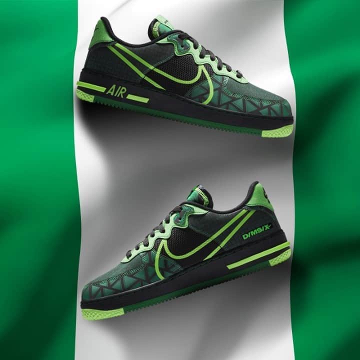 Foot Lockerさんのインスタグラム写真 - (Foot LockerInstagram)「Paying homage to 🇳🇬 The Nike Air Force 1 React QS “Naija” is now available online! Men's + Kids sizes」9月28日 23時11分 - footlocker