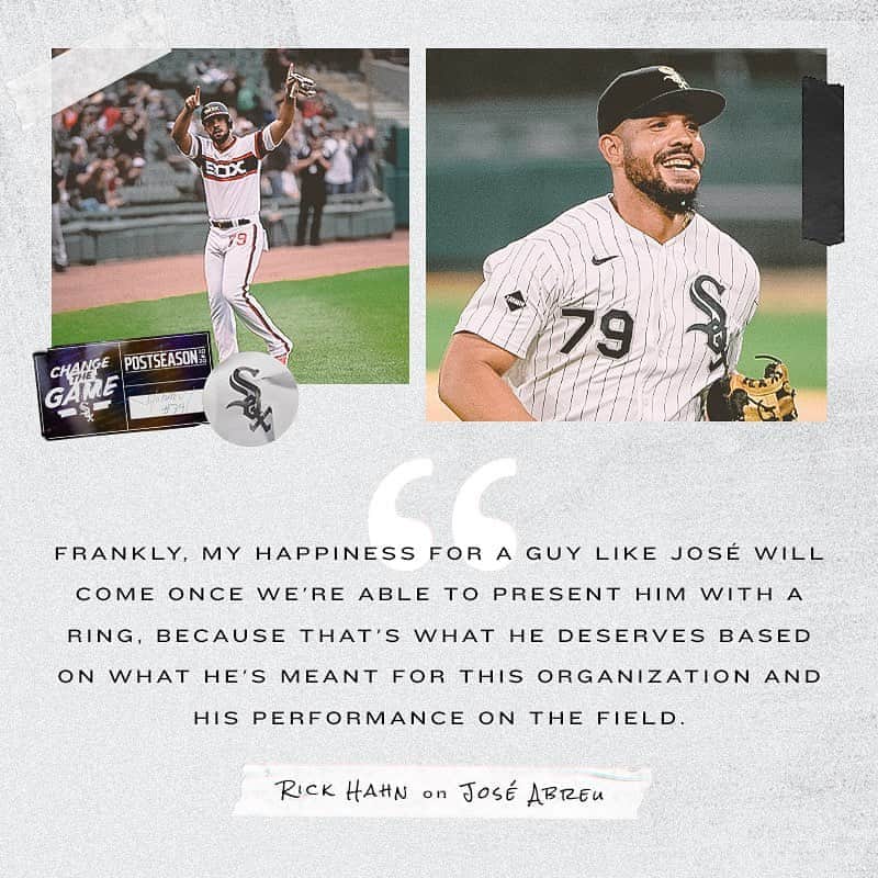 シカゴ・ホワイトソックスさんのインスタグラム写真 - (シカゴ・ホワイトソックスInstagram)「José Abreu deserves the world (and a 💍).」9月29日 9時25分 - whitesox