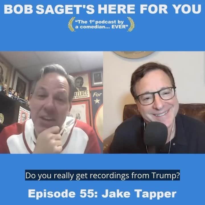 ボブ・サゲットのインスタグラム：「Loved TODAY’S NEW Podcast Episode with @jaketapper -  It’s titled: “Jake Tapper and Bob Talk About the Importance of Decency.” Jake’s not only intelligent and kind, but our mom’s knew each other!   SUBSCRIBE & LISTEN at:  apple.co/bobsaget   @ApplePodcasts @iTunes @applemusic @studio71us @studio71uk #comedypodcast #podcasts」