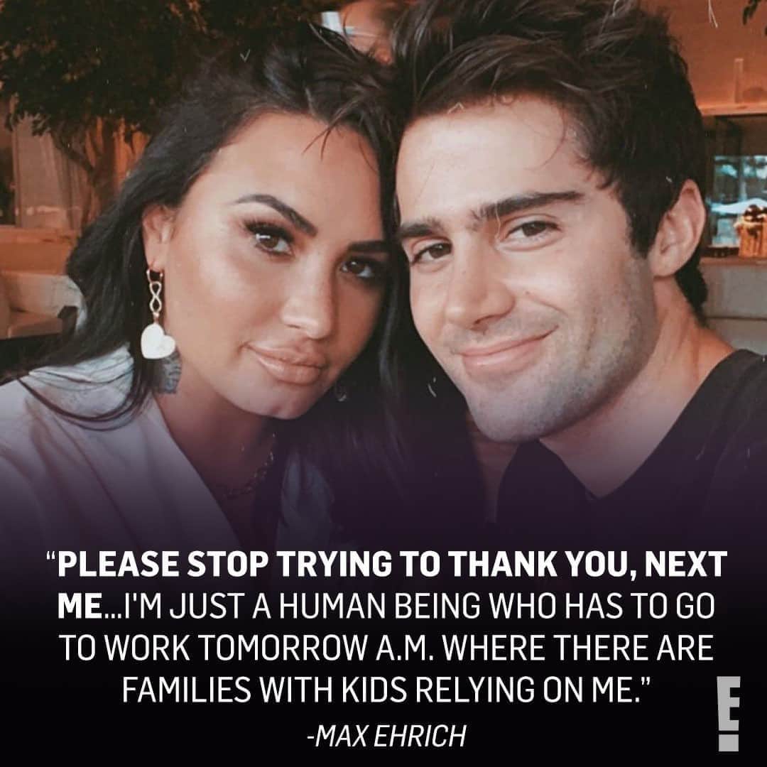 E! Onlineさんのインスタグラム写真 - (E! OnlineInstagram)「Max Ehrich would like fans to give his heart a break following his split from Demi Lovato. More from his now-deleted Instagram plea to followers is at the link in our bio. (📷: Instagram)」9月29日 3時00分 - enews