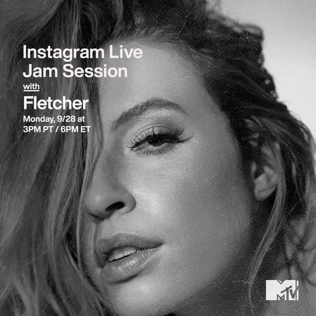 MTVさんのインスタグラム写真 - (MTVInstagram)「How am I supposed to act normal when we get to JAM WITH FLETCHER on my IG Live today?? Join her at 3p PT / 6p ET. 🌟🖤」9月29日 3時30分 - mtv