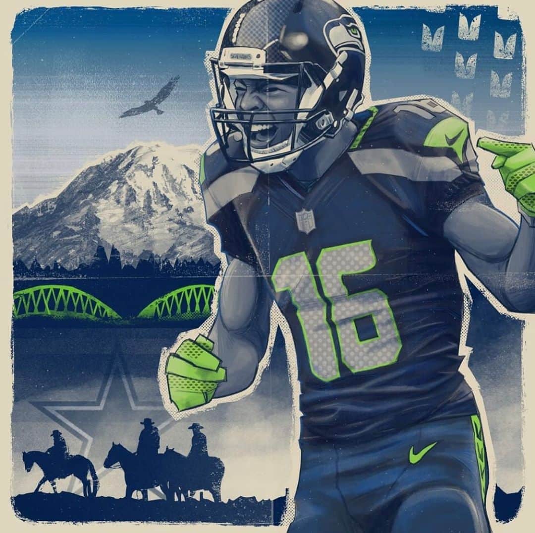 のインスタグラム：「3-0 @seahawks big win!! Let’s keep up the good work !! @tdlockett12 big baller #holdat off to next week fellas tha #6ix wit u all the way」