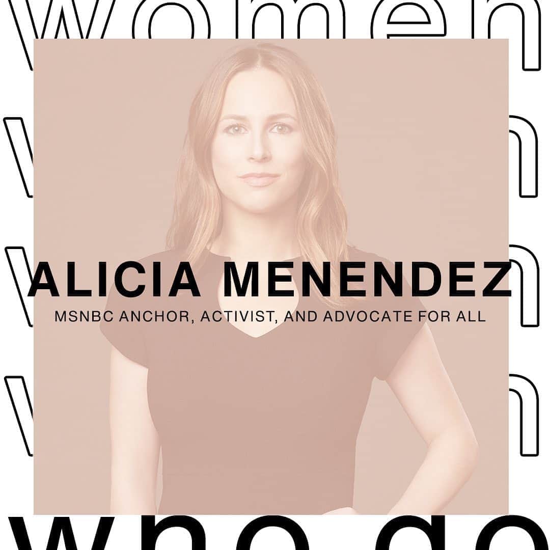 のインスタグラム：「Join us as we continue our #WomenWhoDo series this Wednesday, September 30th, at 12pm EST / 9am PST on Facebook Live! We'll be sitting down with @aliciamenendezxo: MSNBC Anchor, Activist, and Advocate for All. Hosted by Anne Klein's granddaughter, @jesse_gre. Tune in as we discuss her latest media endeavors and the power women have in today's political climate. We can't wait to see you there!」