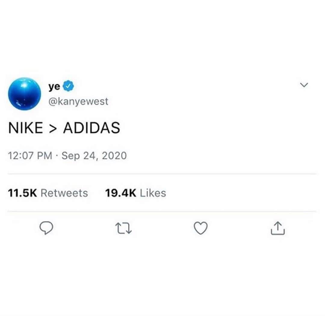 YeezyBoostOfficial さんのインスタグラム写真 - (YeezyBoostOfficial Instagram)「Which side are you on Nike or Adidas?  #kanyetweeted」9月29日 4時44分 - sightbase