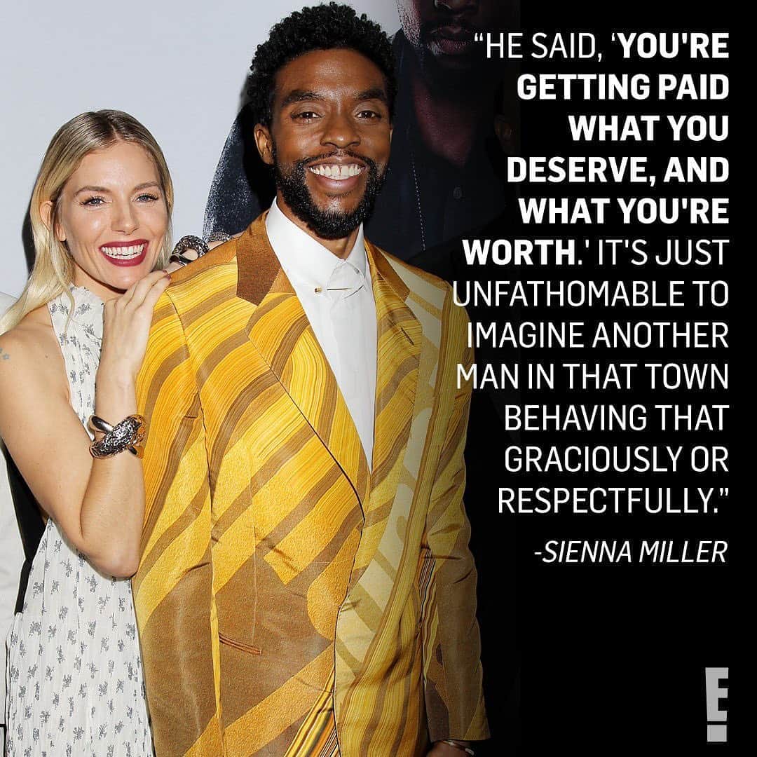 E! Onlineさんのインスタグラム写真 - (E! OnlineInstagram)「Sienna Miller revealed that Chadwick Boseman gave a portion of his salary to her while working on the film  #21Bridges. The heartwarming story is at the link in our bio. (📷: Dave Allocca/StarPix/Shutterstock)」9月29日 6時02分 - enews