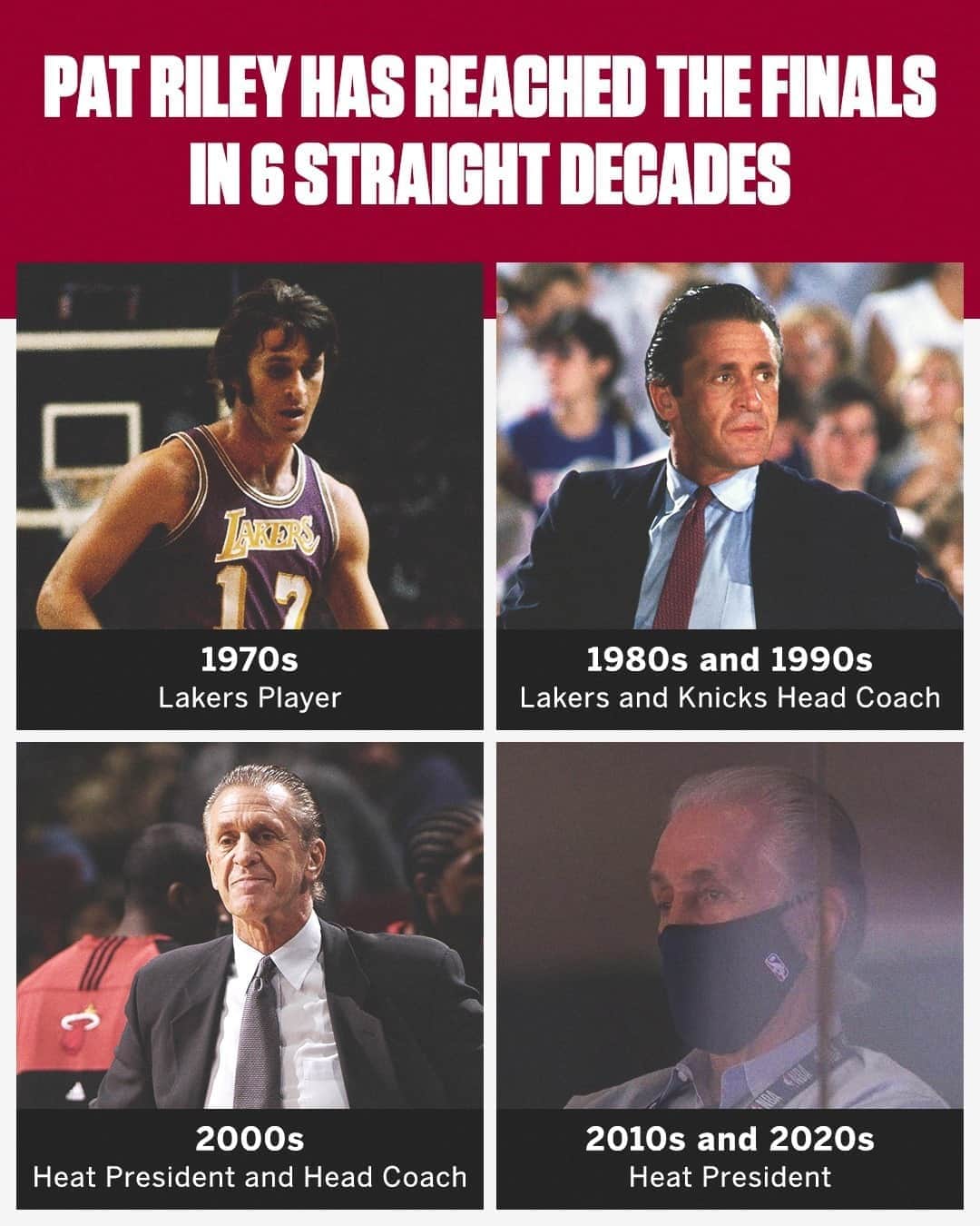 espnさんのインスタグラム写真 - (espnInstagram)「The Godfather, Lord of the Rings, the Ringmaster. Call him what you want.  Doesn't matter, Pat Riley lives in the Finals.」9月29日 8時30分 - espn