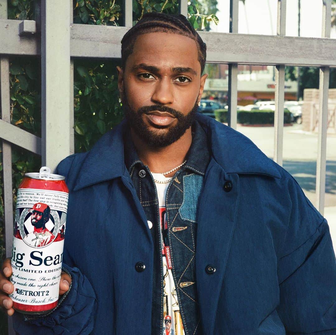 のインスタグラム：「Detroit 2 x @budweiserusa 🤯🌹🌍🤞🏾❤️ only available in Detroit for a limited time! No Sleeps #BigseanxBudweiser #Detroit2」
