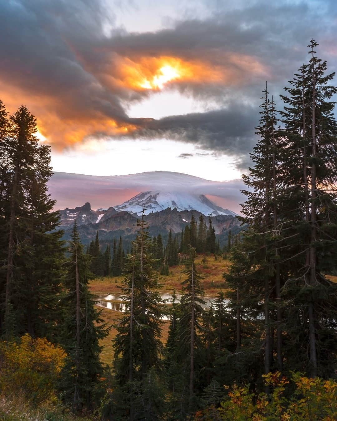 アメリカ内務省さんのインスタグラム写真 - (アメリカ内務省Instagram)「Some places are so beautiful that they tempt you back again and again. With its glowing snowcap and sublime valleys and meadows, Mount Rainier National Park in #Washington is one of the most memorable and photogenic parks in the world. A lovely day at #MountRainier is daydream fuel for decades. When discussing his last #fall visit, photographer Matt George speaks of the park like a friend, "The wildflowers did their thing and are put away for another year. The heather in the alpine meadows has the floor and will soon be covered in winters snow. Thank you for a great season, will see you again at the spring thaw." Photo @MountRainierNPS by Matt George (@jetcityphotos) (www.sharetheexperience.org). #NationalPark #usinterior」9月29日 9時05分 - usinterior