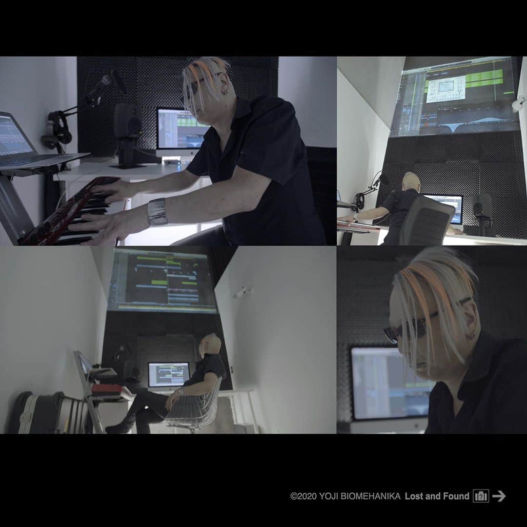 YOJI BIOMEHANIKAのインスタグラム：「in my private studio  10月末公開の短編モンタージュフィルムの撮影をプライベートスタジオにて行いました。」
