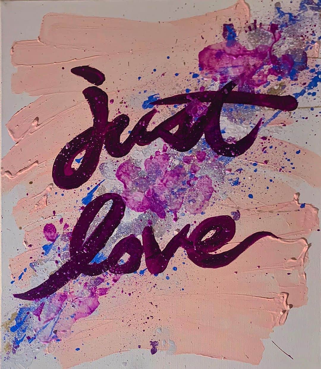 澤田友美さんのインスタグラム写真 - (澤田友美Instagram)「. just love. . . parl and crystal powder paintings🎨 . . #painting #drawing #Message #justlove」9月29日 19時54分 - tomomi__sawada