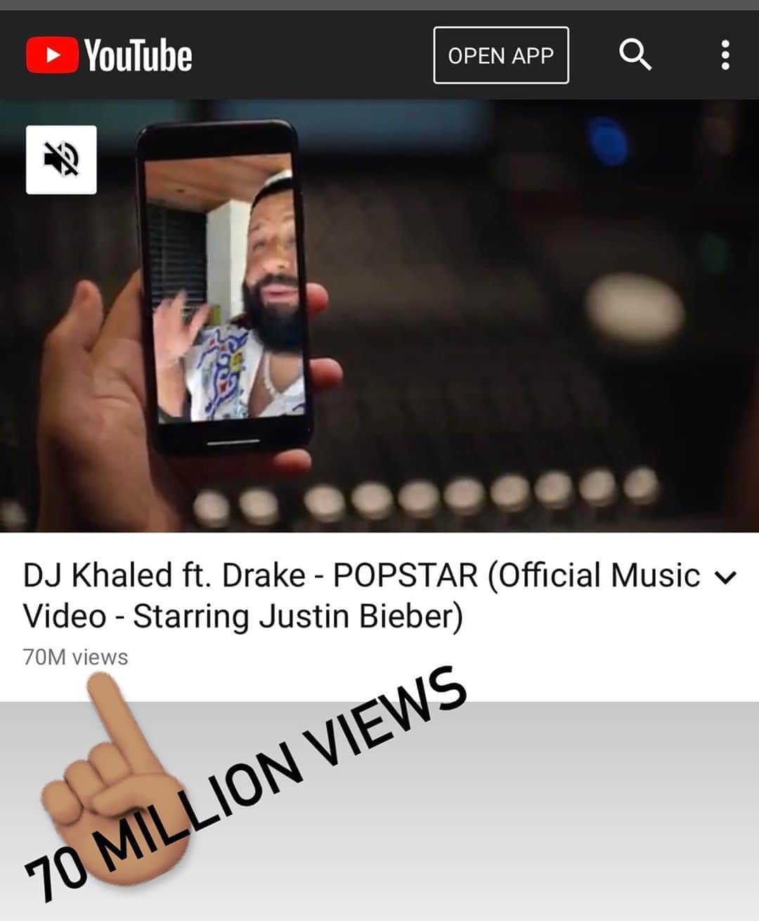 DJキャレドさんのインスタグラム写真 - (DJキャレドInstagram)「POPSTAR 70 millions view on @youtubemusic  FANLUV MY 12 STUDIO ALBUM  ( KHALED KHALED ) is coming together amazing ! When’s it coming ? I don’t know ?BUT WHEN IT DOES JUS KNOW !!!!!!!  Luv always KHALED KHALED」9月29日 11時29分 - djkhaled