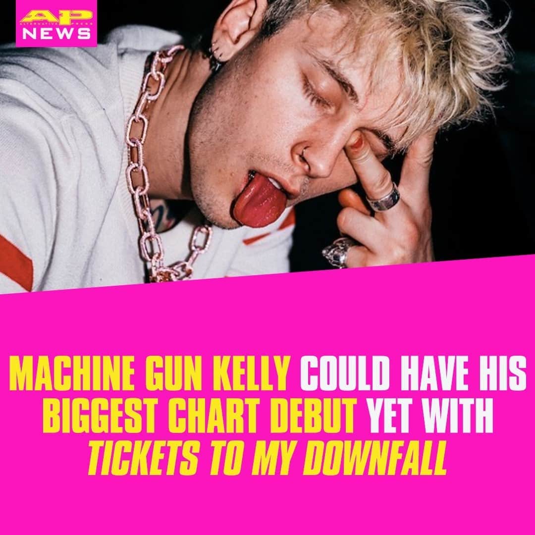 Alternative Pressさんのインスタグラム写真 - (Alternative PressInstagram)「It looks like @machinegunkelly could have the biggest chart debut of his career with ‘Tickets To My Downfall’ ⁠ LINK IN BIO⁠ .⁠ .⁠ .⁠ #machinegunkelly #mgk #ticketstomydownfall #machinegunkellyticketstomydownfall #mgkticketstomydownfall #altpress #alternativepress」9月29日 11時31分 - altpress