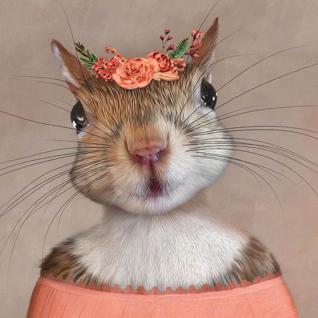 Jillのインスタグラム：「Jill. But make her ROYAL.⁣ ⁣ Bravo to @petification for creating this epic masterpiece.⁣ ⁣ #thisgirlisasquirrelart⁣ ⁣ ⁣ ⁣ ⁣ #petsquirrel #squirrel #squirrels #squirrellove #squirrellife #squirrelsofig #squirrelsofinstagram #easterngreysquirrel #easterngraysquirrel #ilovesquirrels #petsofinstagram #jillthesquirrel #thisgirlisasquirrel #squirrelart」