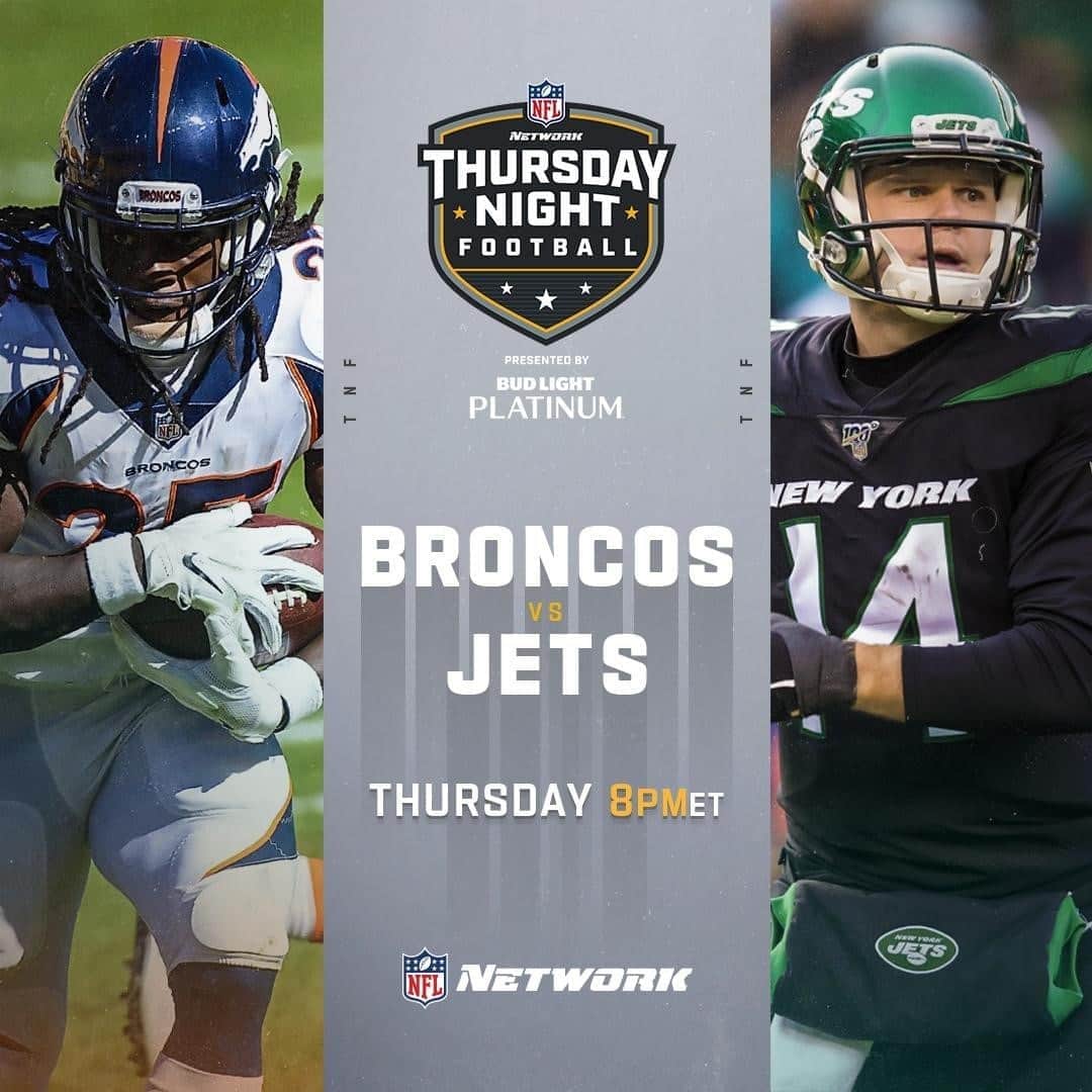 NFLさんのインスタグラム写真 - (NFLInstagram)「UP NEXT: @Broncos vs. @NYJets on #TNF!⁣ ⁣ 📺: #DENvsNYJ  Thursday 8pm ET on @NFLNetwork⁣ 📱: NFL App // Yahoo Sports App」9月29日 13時00分 - nfl