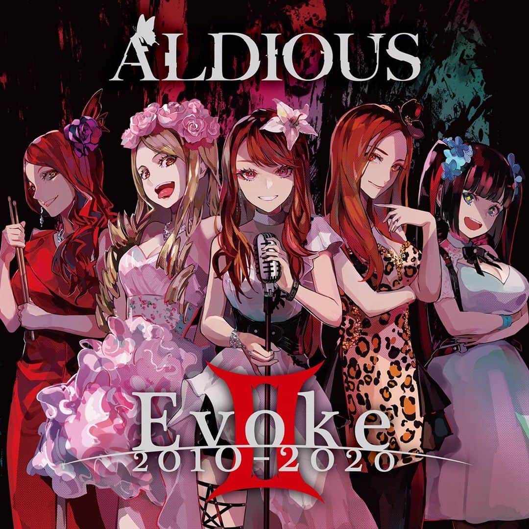 R!Nのインスタグラム：「Aldious、今年2枚目のアルバムリリースがついに明日に迫りました🔥  今回のジャケットのアートワークは、「東京クロノス」、「ALTDEUS」でご一緒したご縁で、LAMさんにお願いしました！！ めっちゃ新鮮なカッコ可愛いイメージで描いてくださって感激です！✨  本日からタワーレコード新宿店ではDr.マリナとGt.よっしーの衣装展示も開催しております。フリーペーパーのbounceも全国のタワーレコードにて配布中！是非Getしてくださいね🌈」