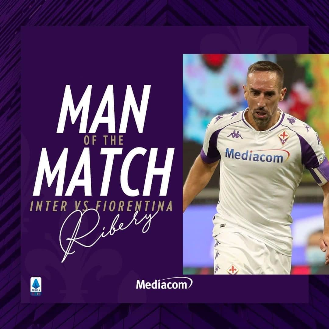 ACFフィオレンティーナさんのインスタグラム写真 - (ACFフィオレンティーナInstagram)「🎖 MAN OF THE MATCH  Il migliore in campo di #InterFiorentina scelto da voi è FRANCK RIBERY! 👏 You picked Franck Ribery as #InterFiorentina Man of the Match 💪  #ForzaViola 💜 #Fiorentina #ACFFiorentina #FranckRibery #Ribery」9月29日 16時57分 - acffiorentina