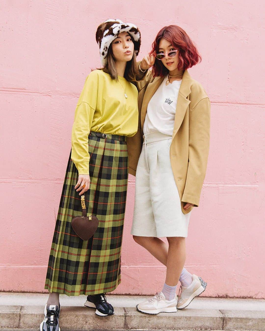 岩崎志保のインスタグラム：「For @ellegirl_jp 🍁💛🤎💜💚」