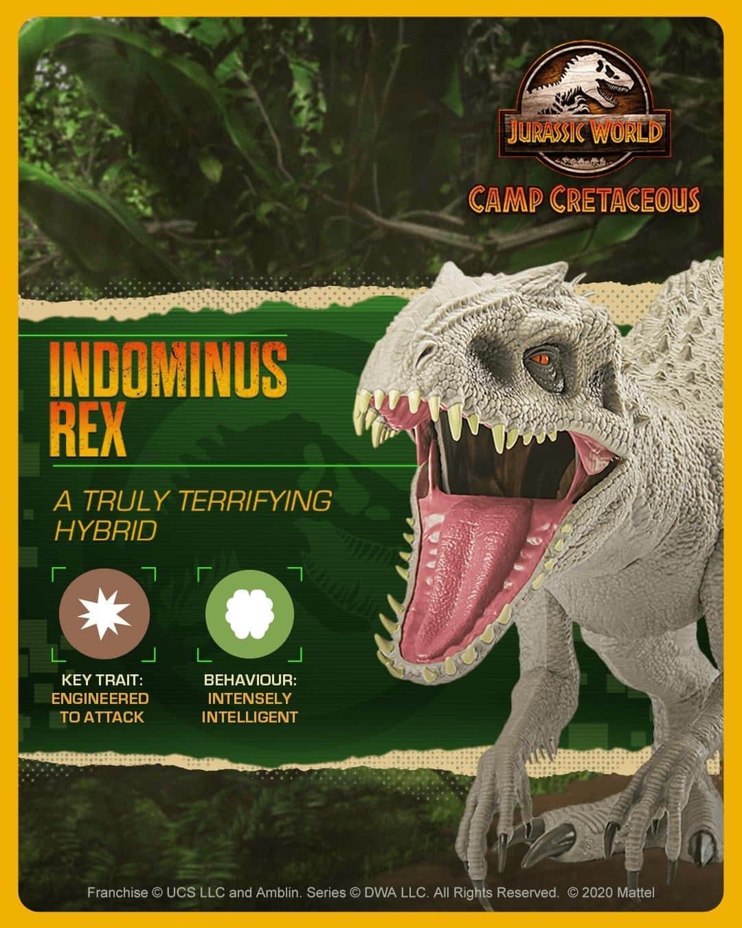 Mattelさんのインスタグラム写真 - (MattelInstagram)「The #JurassicWorld: #CampCretaceous Super Colossal Indominus Rex is engineered to attack. Watch out!」9月30日 5時00分 - mattel