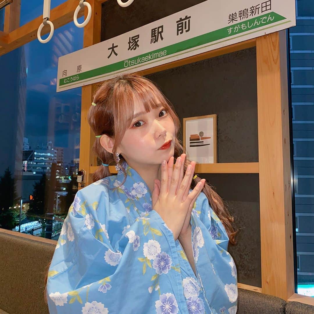 のインスタグラム：「この間、なかなか遠方に行けないので mamちゃんと星野リゾートOMO5東京大塚にお泊まりしてきた！😳💕  浴衣着ちゃった🙆‍♀️どお？」