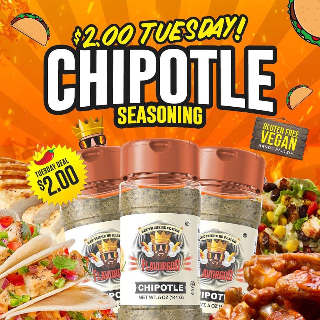 Flavorgod Seasoningsさんのインスタグラム写真 - (Flavorgod SeasoningsInstagram)「The Chipotle seasoning is a fan favorite and was the very first special flavor we released. We love this flavor on proteins, vegetables, you name it, this flavor is delicious. It's smoky and has so many uses, throw this on the BBQ and watch your meals transform.⁠⠀ -⁠⠀ Click the link in my bio @flavorgod⁠⠀ ✅www.flavorgod.com⁠⠀ -⁠⠀ Photo by @suzziqzfoodie⁠⠀ -⁠⠀ Flavor God Seasonings are:⁠⠀ ✅ZERO CALORIES PER SERVING⁠⠀ ✅MADE FRESH⁠⠀ ✅MADE LOCALLY IN US⁠⠀ ✅FREE GIFTS AT CHECKOUT⁠⠀ ✅GLUTEN FREE⁠⠀ ✅#PALEO & #KETO FRIENDLY⁠⠀ -⁠⠀ #food #foodie #flavorgod #seasonings #glutenfree #mealprep #seasonings #breakfast #lunch #dinner #yummy #delicious #foodporn」9月29日 23時01分 - flavorgod