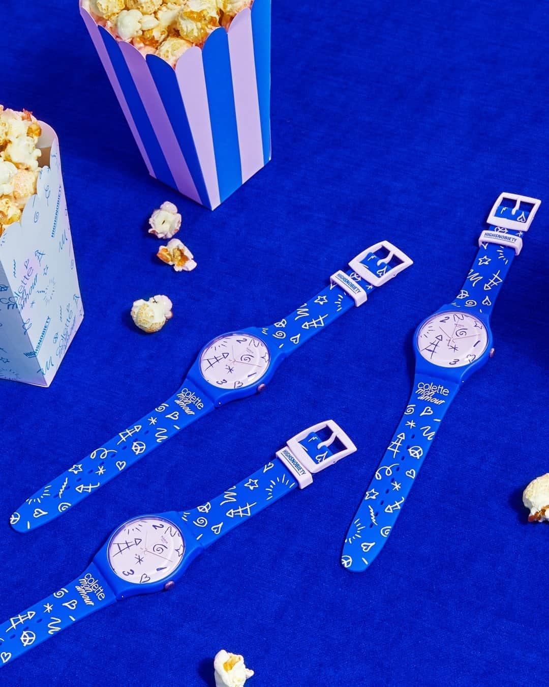 のインスタグラム：「Make sure to grab one of the limited 1000 pieces of Swatch x HIGHSNOBIETY Colette Mon Amour while you still can!」