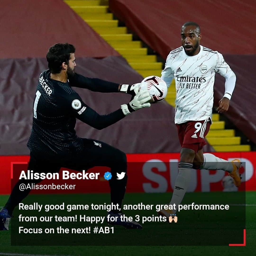 リヴァプールFCさんのインスタグラム写真 - (リヴァプールFCInstagram)「Absolutely brilliant from Ali last night 👊😍 #LFC #LiverpoolFC #Liverpool #PremierLeague #AB1」9月29日 23時02分 - liverpoolfc