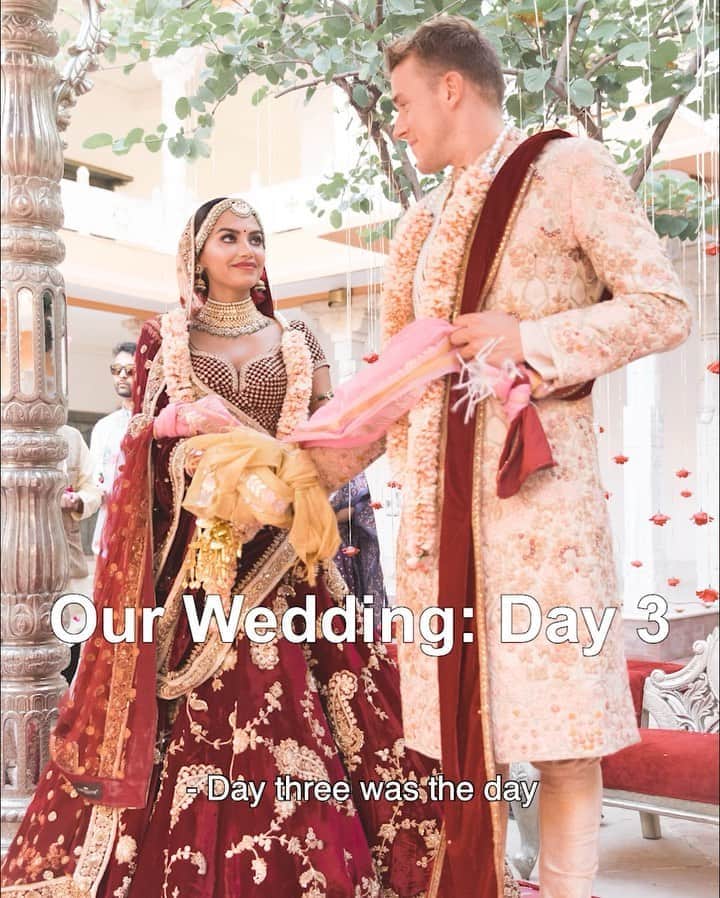 Diipa Büller-Khoslaのインスタグラム：「This time, 2 years ago today. So excited to share Day 3 of our wedding! ❤️ The Indian Wedding day!   Day 4, the last day.. coming tomorrow. #DiipaStories」