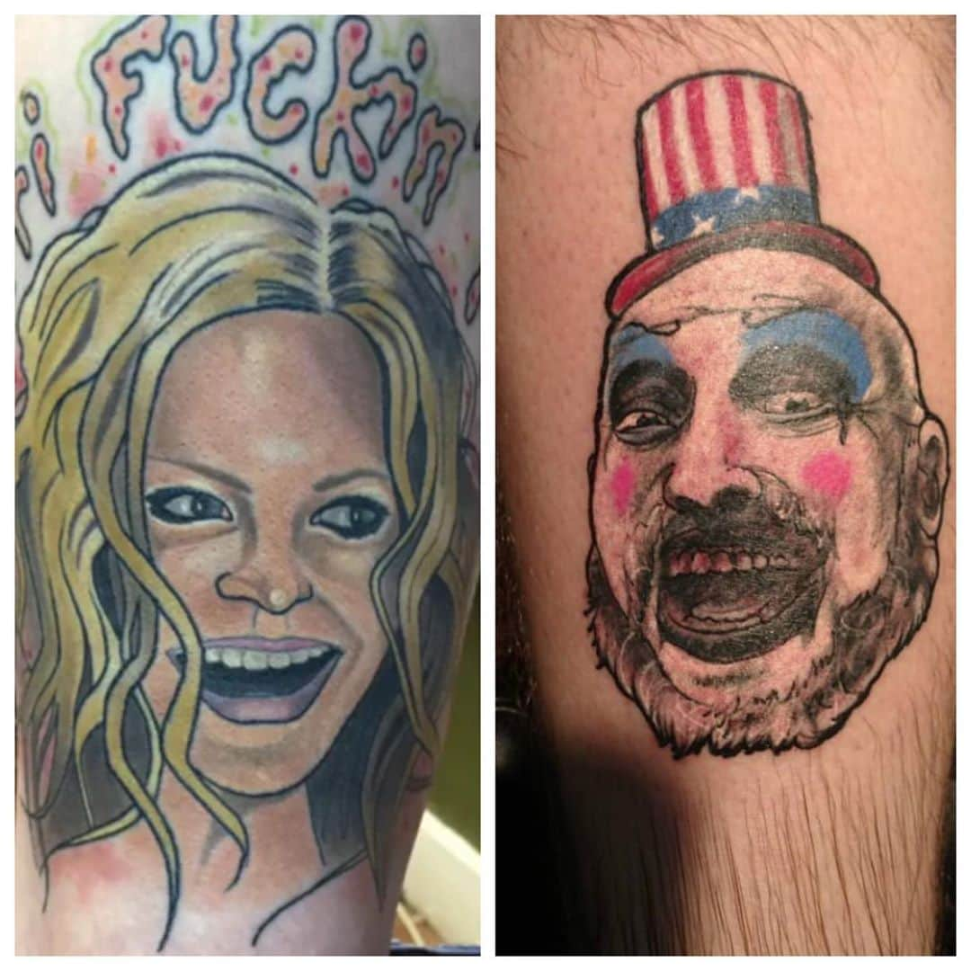 ロブ・ゾンビさんのインスタグラム写真 - (ロブ・ゾンビInstagram)「Attention! It’s TATTOO TUESDAY!!!! 👍🏼 More tattoos from around the globe. Did I find yours? Maybe next time. #tattootuesday #robzombie #sherimoonzombie #houseof1000corpses #captainspaulding #doomhead #drsatan #31 #thedevilsrejects #thelordsofsalem #richardbrake #billmoseley #sidhaig #halloween #michealmyers🔪」9月30日 0時09分 - robzombieofficial