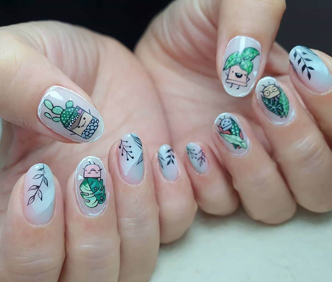 Yingさんのインスタグラム写真 - (YingInstagram)「More artwork referenced from @homebyfaith 😍  Base colour is PREGEL Pale White and cartoon artwork done with PREGEL Art Liner gels. I painted the cartoons in advance on Tsumekira Plain Sheet and then transferred them to the nail to save time for my customer.  Items can be purchased at @nailwonderlandsg 🤗 . . . 🛒 www.nailwonderland.com⁣⁣ 📍20A Penhas Road, Singapore 208184⁣⁣ (5 minutes walk from Lavender MRT)⁣⁣ .  I am currently only able to take bookings from my existing pool of customers. If I have slots available for new customers, I will post them on my IG stories. Thank you to everyone who likes my work 🙏 if you need your nails done, please consider booking other artists at @thenailartelier instead ❤  #ネイルデザイン  #ネイルアート #ネイル #ジェルネイル #nailart #네일아트 #pregel #プリジェル #nails #gelnails #sgnailsalon」9月30日 0時52分 - nailartexpress