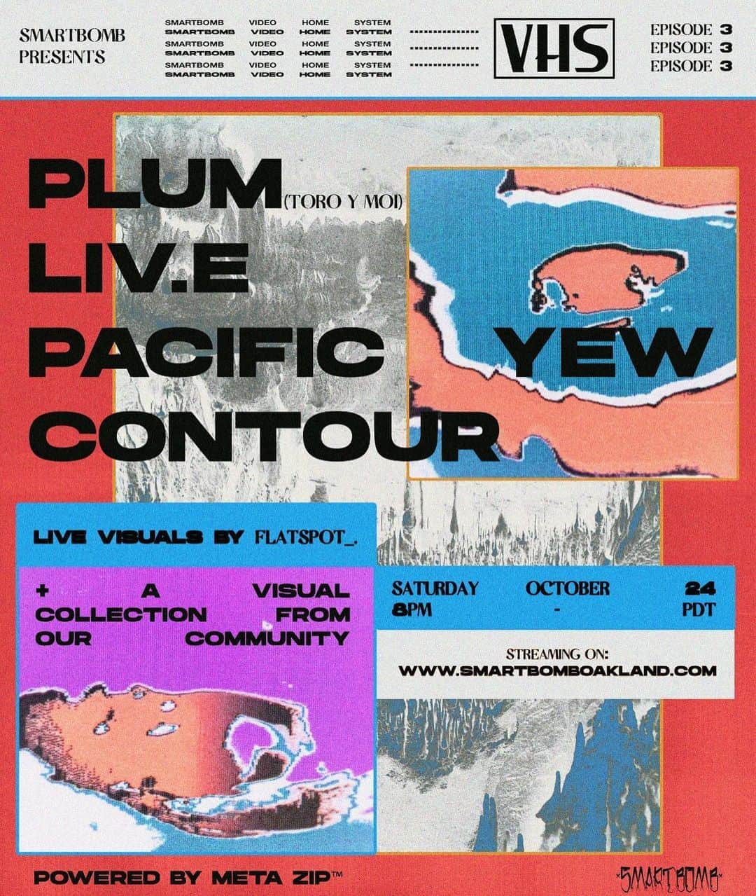 トロ・イ・モアのインスタグラム：「Excited to be a part of the next @smartbomb_oakland livestream on October 24! I’ll be performing an ambient set as PLUM alongside @_osun @nomadic1989 and @ccontourr.  Visuals by @flatspot_ 💣」