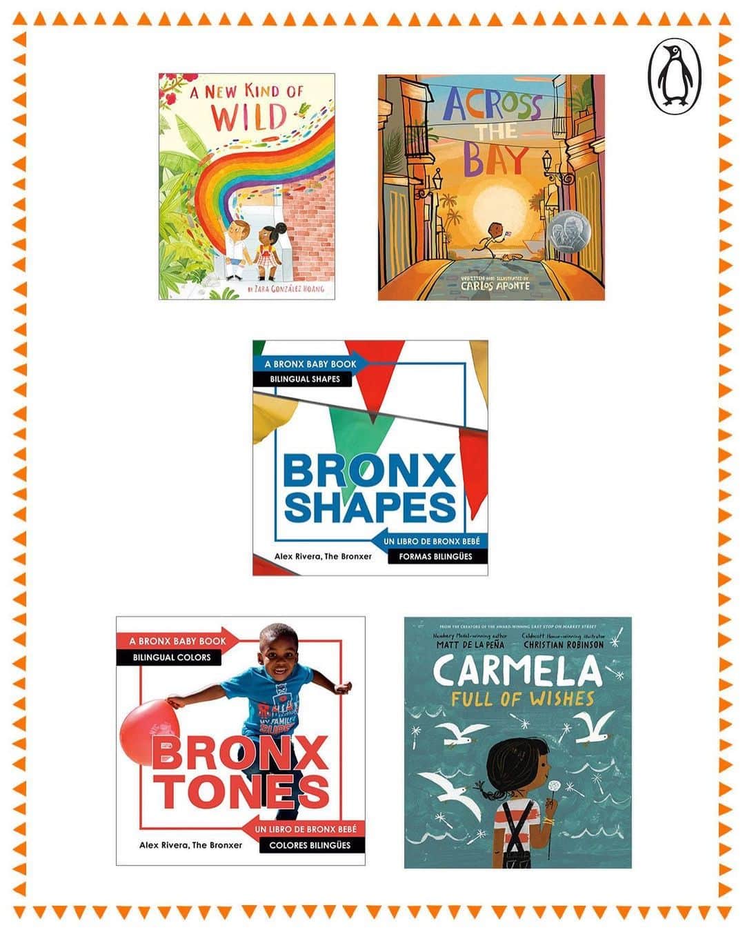 オシュコシュさんのインスタグラム写真 - (オシュコシュInstagram)「Join us and our friends at @penguinkids as we celebrate #LatinxHeritageMonth through the joy of reading with these books for kids, written and illustrated by Latinx creators! 📚✨ Read on! Learn more by clicking the link in our bio. 📲⁣ ⁣ A New Kind of Wild⁣ Across the Bay⁣ Bronxshapes⁣ Bronxtones⁣ Carmela Full of Wishes⁣ I Am!: Affirmations for Resilience⁣ La Princesa and the Pea⁣ My Papi Has a Motorcycle⁣ Señorita Mariposa⁣ Three Billy Goats Buenos⁣ ⁣ #latinx #readinglist #oshkoshkids」9月30日 2時22分 - oshkoshkids