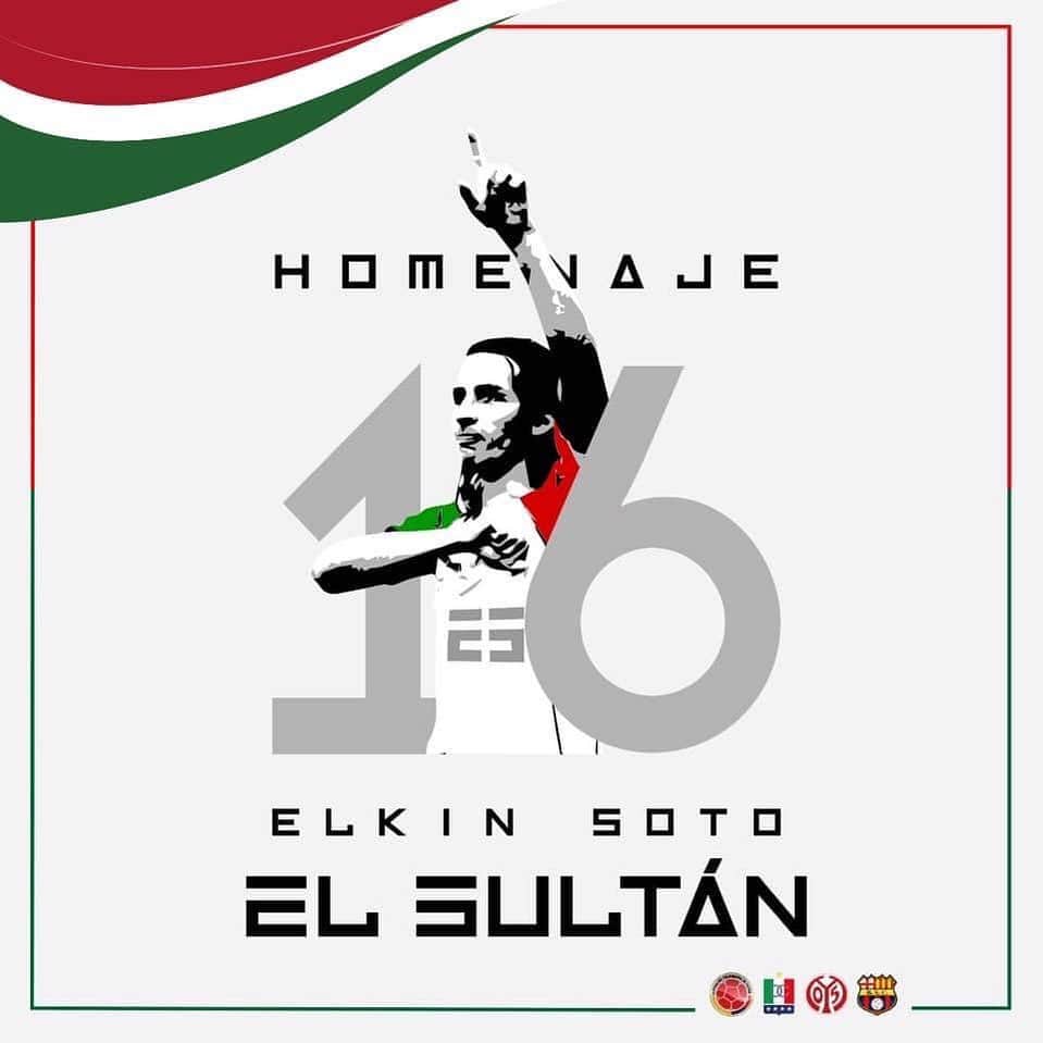 エルキン・ソトのインスタグラム：「@homenajesultan ⚽️👍🏼」