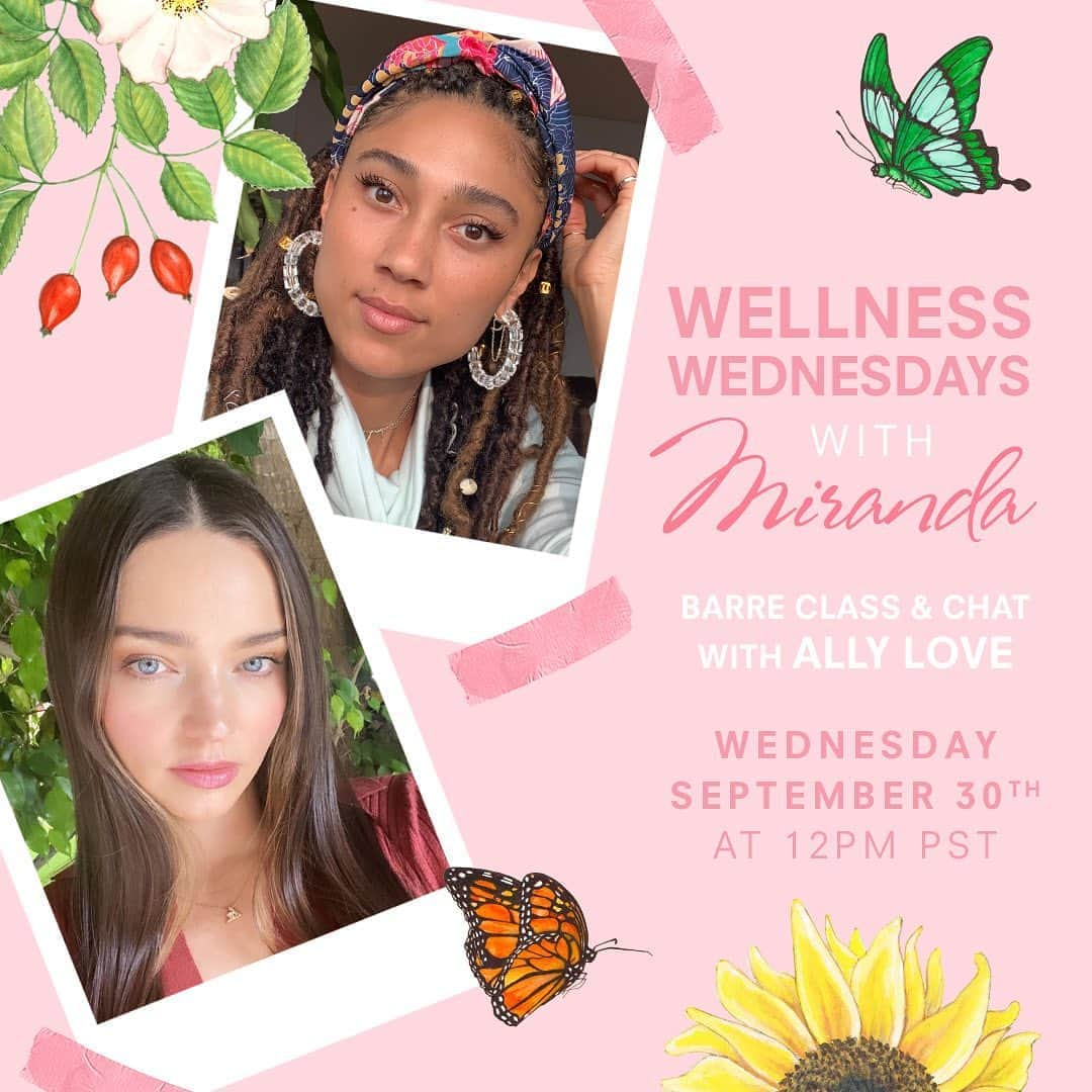 ミランダ・カーさんのインスタグラム写真 - (ミランダ・カーInstagram)「Looking forward to Wellness Wednesday tomorrow at 12pm PT with @allymisslove 💕 I will be chatting with Ally about @lovesquad, her women’s empowerment community, and she will also be leading us through a barre class 🌈🥰」9月30日 3時44分 - mirandakerr