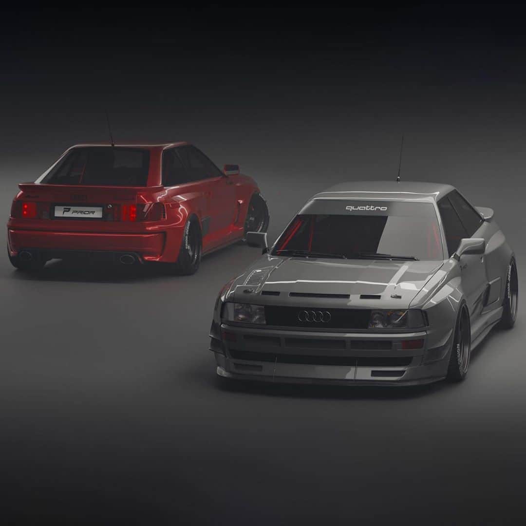 HYPEBEASTさんのインスタグラム写真 - (HYPEBEASTInstagram)「@hypebeastcarclub: German modification company @priordesign has released its wide body kit for the 1988 @audi Coupé B3. Sitting on a set of matte black five-spoke rims, you’ll see a boxy body complete with wide wheel arches, a squared-off front end with five bonnet slats, canards on the side, and a large front splitter.  Only 40 are due to be built, costing €5,798 EUR each (approx. $6,700 USD).⁠⠀ Photo: Prior Design」9月30日 3時42分 - hypebeast