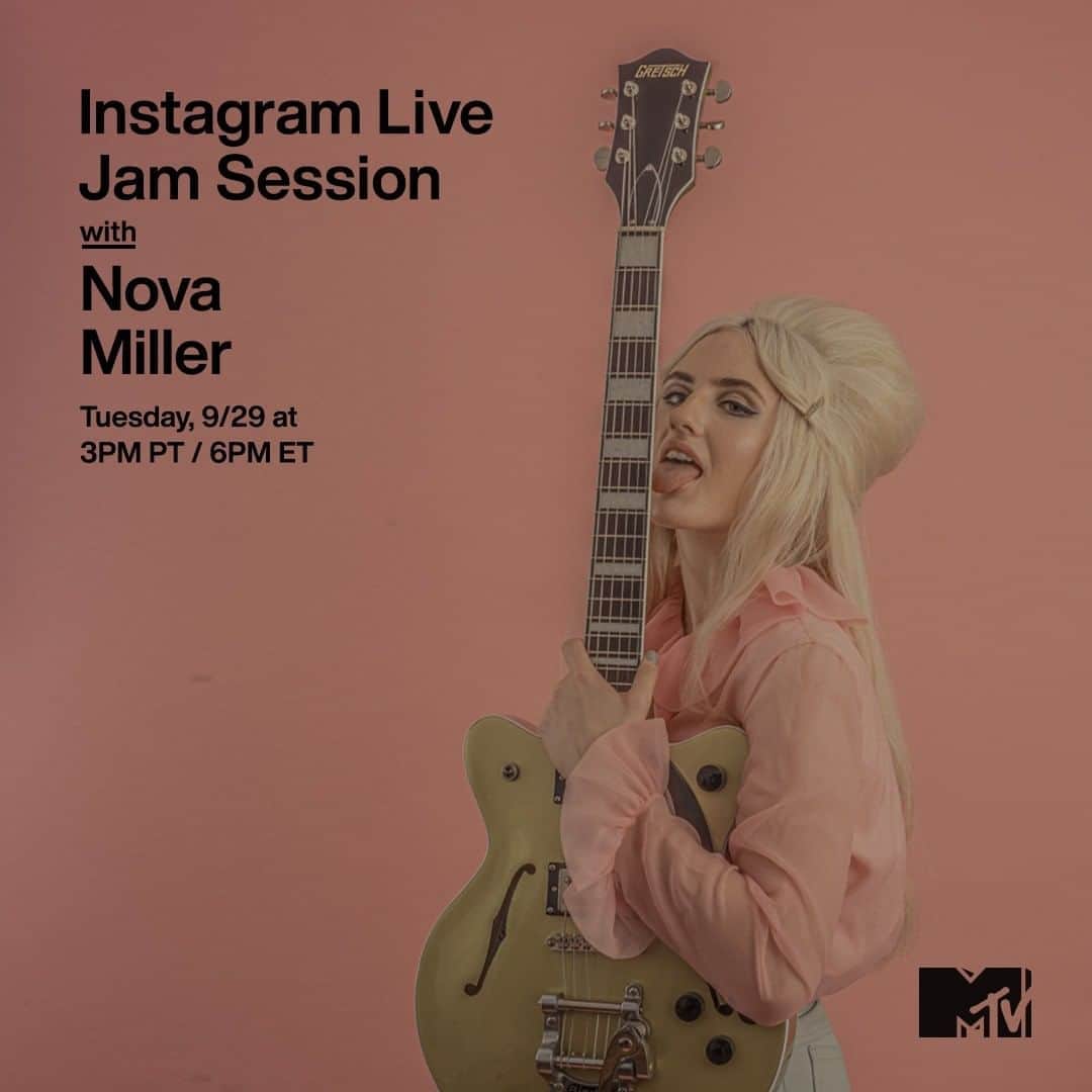 MTVさんのインスタグラム写真 - (MTVInstagram)「Get ready to get 𝙜𝙧𝙤𝙤𝙤𝙤𝙤𝙫𝙮 with @novamiller during our IG Live jam session today at 3p PT / 6p ET! ✨」9月30日 4時00分 - mtv