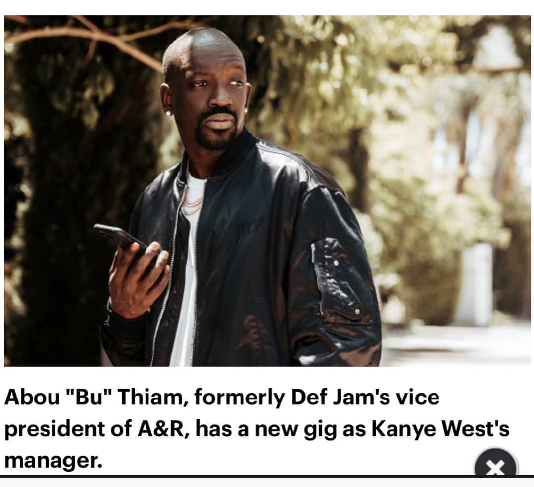 エイコンのインスタグラム：「Stay focused lil bro. Proud of you!! @__bu  https://www.rollingstone.com/pro/features/abou-bu-thiam-kanye-west-at-work-1067294/」