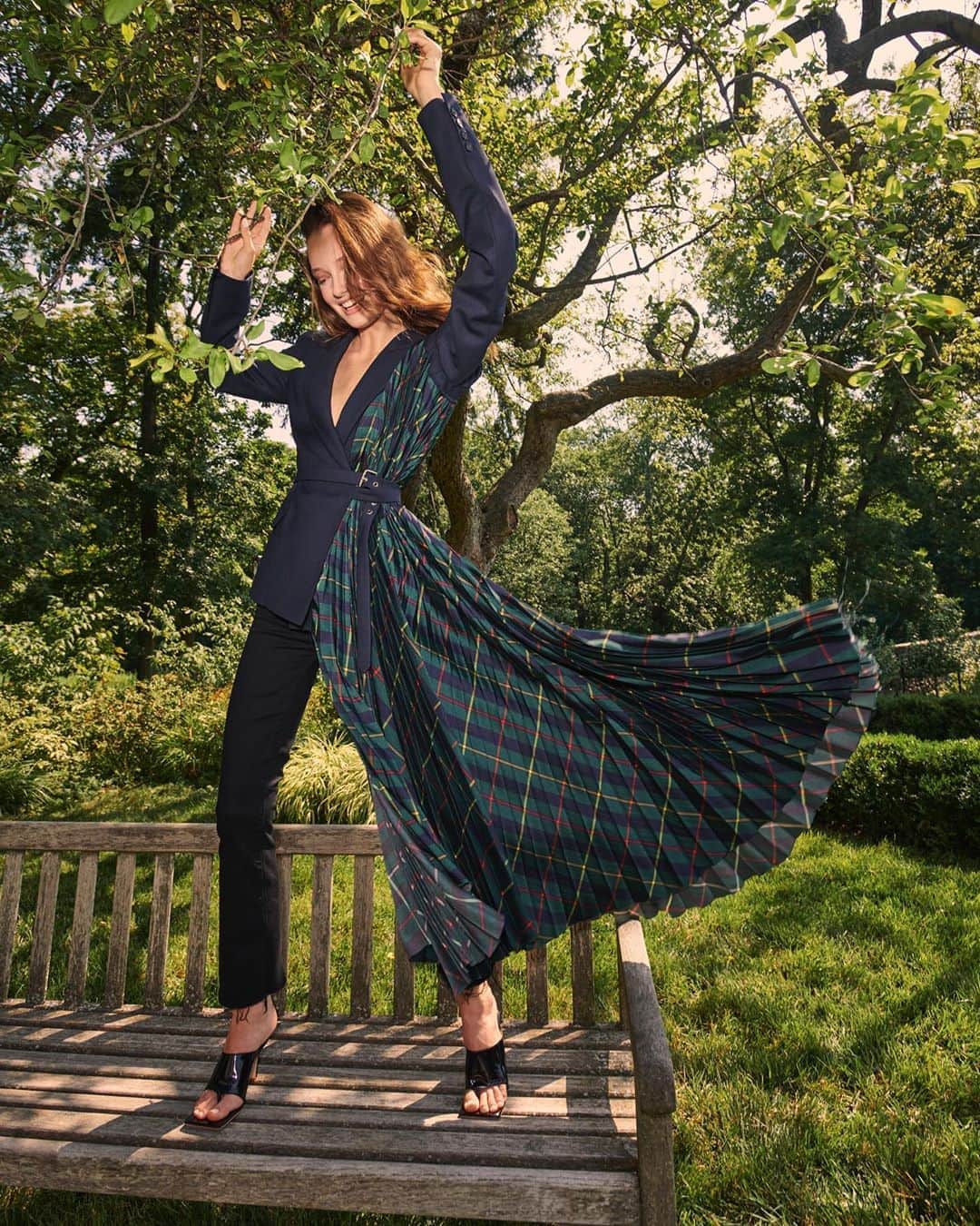 Saks Fifth Avenueのインスタグラム：「Dance to the beat of @monsemaison with a playful and dramatic update to the classic tailored blazer. #SaksStyle」