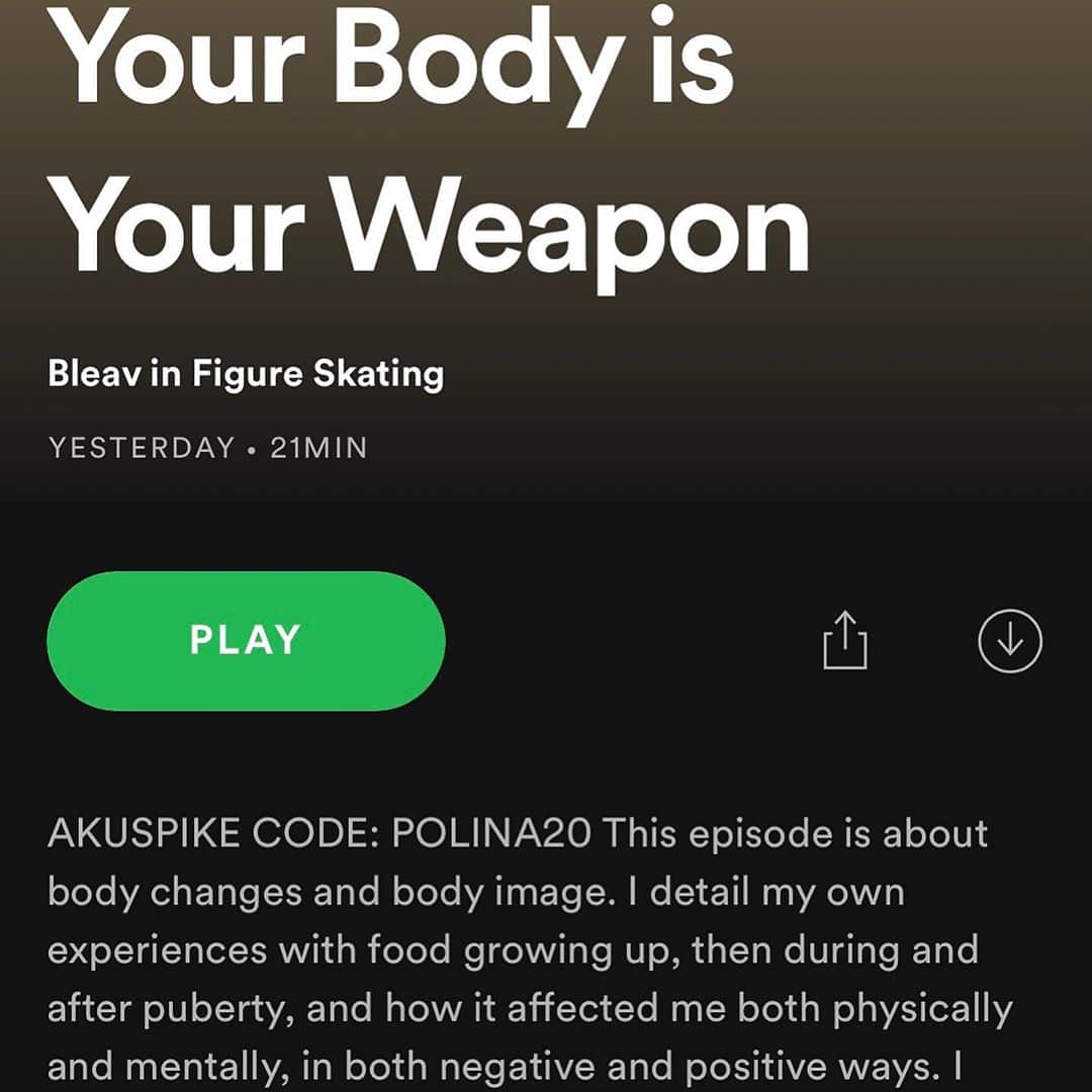 ポリーナ・エドモンズさんのインスタグラム写真 - (ポリーナ・エドモンズInstagram)「“your body is your tool: it’s the ultimate weapon.” NEW POD IS UP🧡✨discussing body changes and body image struggles in skating! Check it out on the Bleav Website, Spotify & Apple Podcasts! Link in Bio. 🧚🏻‍♀️ Let me know what you think, and who I should bring on to expand more on this topic! #bodyimage #femaleathlete #podcast #olympian #figureskating #figureskater #teamusa」9月30日 7時58分 - polinaedmunds