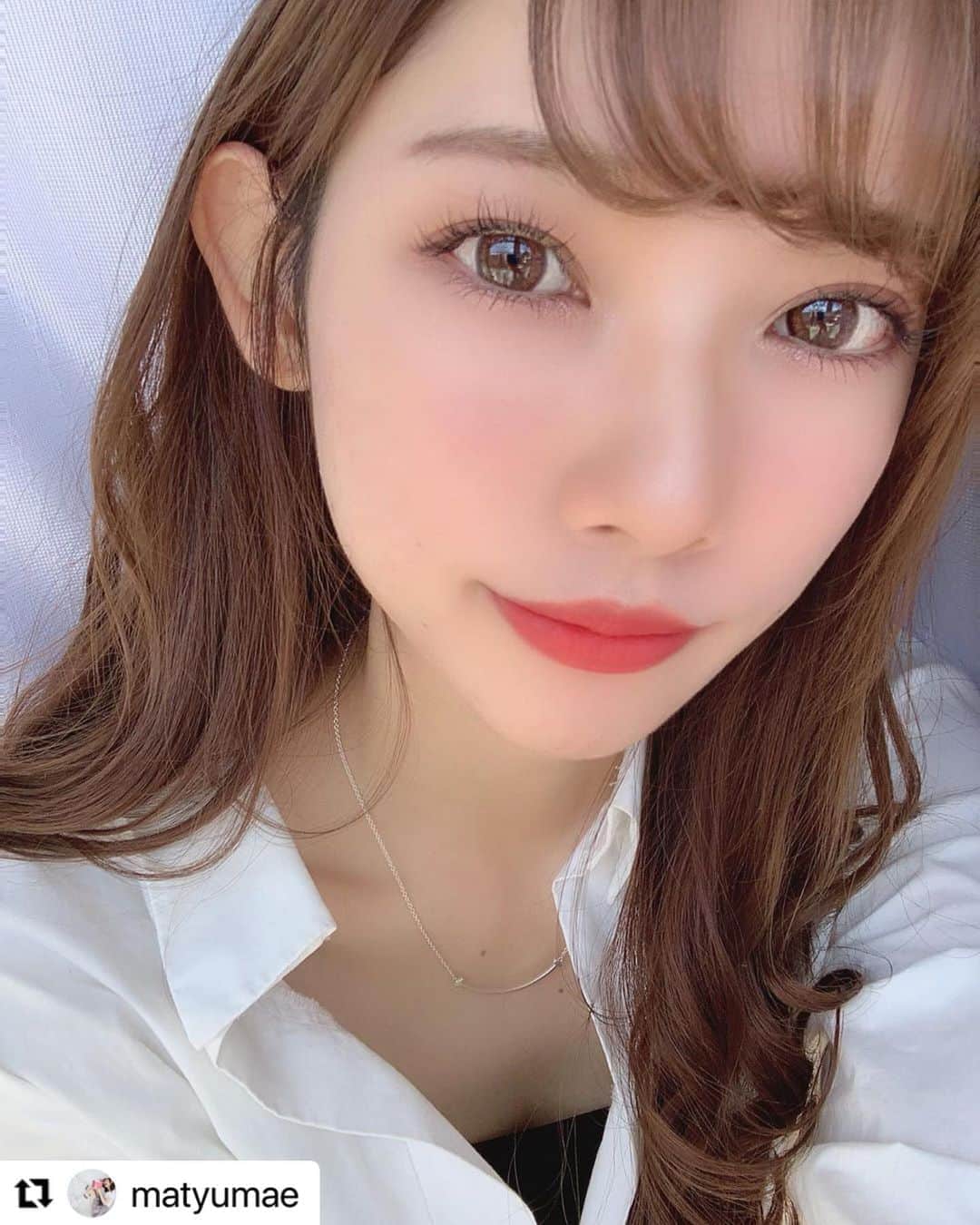 のインスタグラム：「. #スイッチ #エンジェルウィング 着用ありがとうございます🤎 .   @matyumae with @make_repost ・・・ ... 新しいカラコンをゲットしたので👀🔍. ▷▶︎▷今田美桜ちゃんがイメージモデルの switchエンジェルウィング ナチュラルで優しい雰囲気になれる◎ . 車の中で撮ると盛れると聞いたのだけど🤔🙃？ 前髪が伸びてきて調子悪い🙃🙃. .  #今田美桜 #エンジェルウィング #switch #吴彤 #カラコン #カラコンレポ #カラコンレビュー #カラーコンタクトレンズ #ビジョビ #カラコン着画 #ナチュラルカラコン #マンスリーカラコン #colorcontacts﻿ #美瞳 #렌즈 #カラコン好きさんと繋がりたい #高含水 #カラコンまとめ #eyes #eotd #eyemakeup」