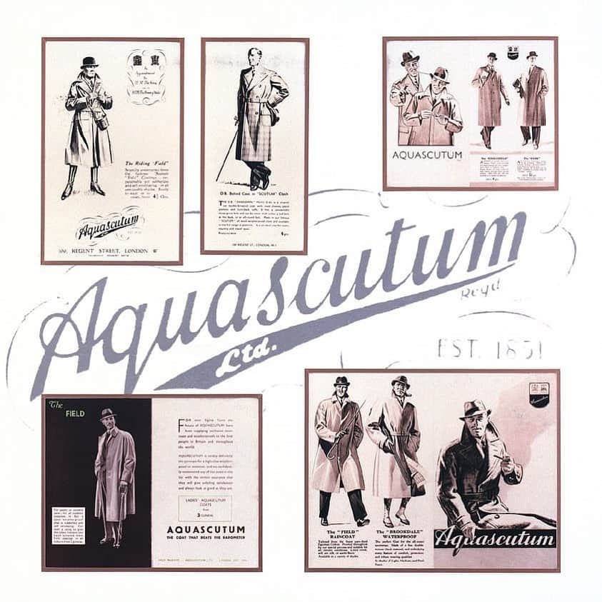 アクアスキュータムさんのインスタグラム写真 - (アクアスキュータムInstagram)「1920年代は、新たなスタイルの開花とともに洋服にも変化が。洋服の裾は上げられウエストラインは下げられました。当時の宣伝広告は、新しい流行に適応していることを示しています。﻿  #aquascutum﻿ #アクアスキュータム #fashion #ファッション #style #スタイル #trenchcoat #トレンチコート」9月30日 11時02分 - aquascutum_japan